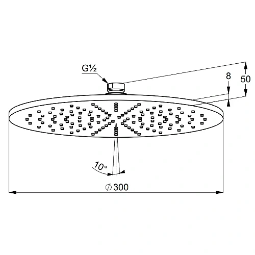 Верхний душ Kludi A-QA 64330N0-00 брашированное золото Верхний душ Kludi A-QA 64330N0-00 брашированное золото