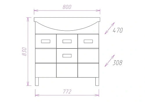 Тумба под раковину Onika БАЛТИКА 80.14 108023 Тумба под раковину Onika БАЛТИКА 80.14 108023