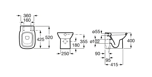 Чаша напольного унитаза Roca Debba 347996000 Чаша напольного унитаза Roca Debba 347996000