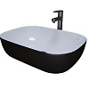 Раковина GROSSMAN Color GR-4041BW (460x320x140) черная белая внутри Раковина GROSSMAN Color GR-4041BW (460x320x140) черная белая внутри