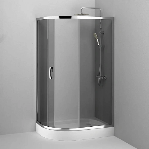 Душевой уголок AM.PM Like W83G-302U120CG Slide 120x80, стекло тонированное, профиль хром Душевой уголок AM.PM Like W83G-302U120CG Slide 120x80, стекло тонированное, профиль хром