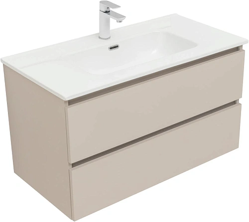 Тумба под раковину Aquanet Вега 2.0 90 бежевый 00337944 подвесная Тумба под раковину Aquanet Вега 2.0 90 бежевый 00337944 подвесная