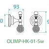 Крючок CEZARES OLIMP-HK золото 24 карат-Swarovski OLIMP-HK-03/24-Sw Крючок CEZARES OLIMP-HK золото 24 карат-Swarovski OLIMP-HK-03/24-Sw