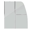 Шторка на ванну GROSSMAN GR-100/2 (140x120) алюминиевый профиль, стекло прозрачное 6мм