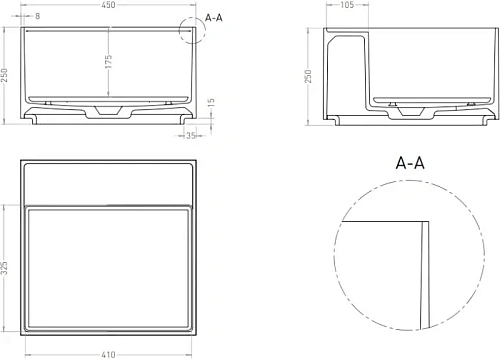 Раковина Salini ARMONIA SQUARE TOP 02 130512TG накладная Раковина Salini ARMONIA SQUARE TOP 02 130512TG накладная