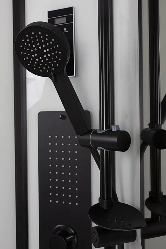 Душевая кабина Niagara Premium NG-6901-01G BLACK (900х900х2100) низкий поддон (16 см) стекло тонированное 69010134GBLACK Душевая кабина Niagara Premium NG-6901-01G BLACK (900х900х2100) низкий поддон (16 см) стекло тонированное 69010134GBLACK