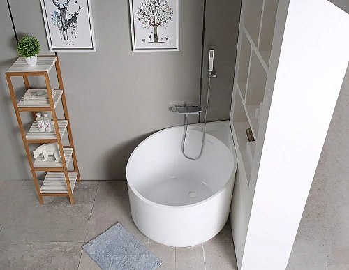 Акриловая ванна ABBER AB9305 95x95 универсальная, белая Акриловая ванна ABBER AB9305 95x95 универсальная, белая