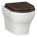 Унитаз подвесной Opadiris Лоренцо OS41712A белый, безободковый, сиденье антикварный орех Унитаз подвесной Opadiris Лоренцо OS41712A белый, безободковый, сиденье антикварный орех