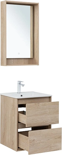 Тумба под раковину Aquanet Милан 50 дуб светлый 00336381 подвесная Тумба под раковину Aquanet Милан 50 дуб светлый 00336381 подвесная