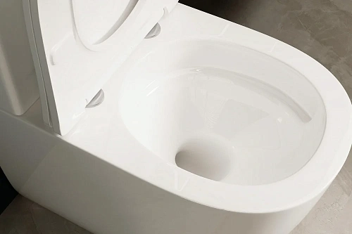 Унитаз напольный ABBER Bequem AC1110T компакт белый, безободковый, смыв торнадо Унитаз напольный ABBER Bequem AC1110T компакт белый, безободковый, смыв торнадо