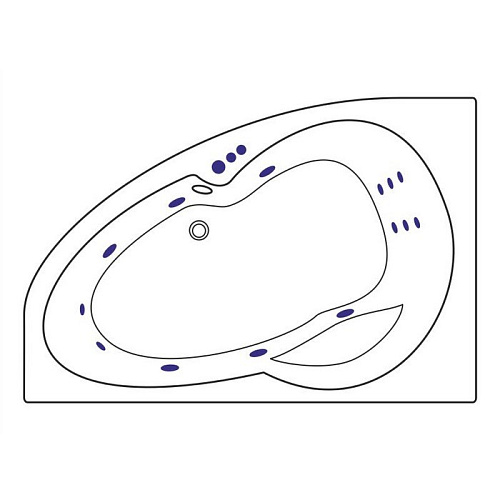 Акриловая ванна EXCELLENT Newa 160x95 левая SMART хром WAEX.NEL16.SMART.CR Акриловая ванна EXCELLENT Newa 160x95 левая SMART хром WAEX.NEL16.SMART.CR