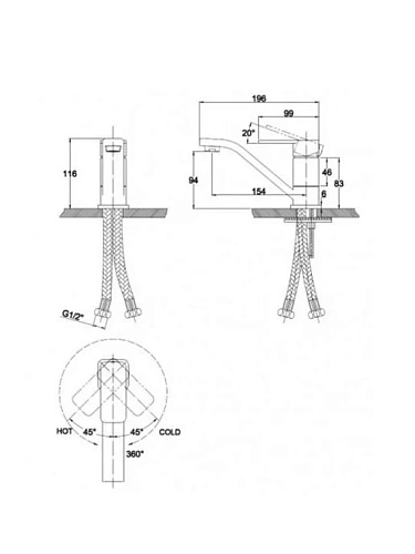 Смеситель для раковины Kaiser Sonat 34010 Смеситель для раковины Kaiser Sonat 34010