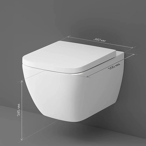 Унитаз подвесной AM.PM Gem C901701SC FlashClean с сиденьем микролифт Унитаз подвесной AM.PM Gem C901701SC FlashClean с сиденьем микролифт