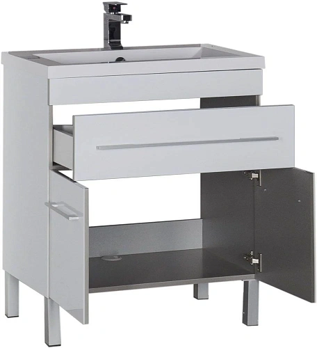Тумба под раковину Aquanet Верона 75 белый (напольная 1 ящик 2 дверцы) 00182706 Тумба под раковину Aquanet Верона 75 белый (напольная 1 ящик 2 дверцы) 00182706