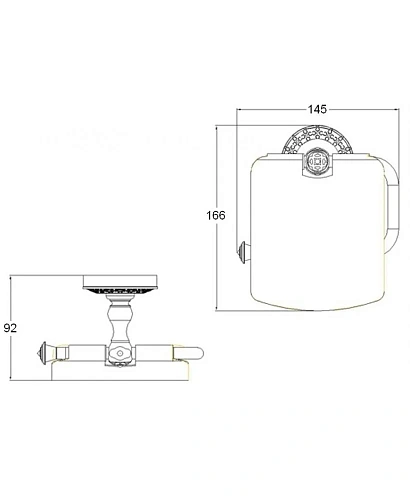 Держатель туалетной бумаги Bronze de Luxe WINDSOR (K25003) Держатель туалетной бумаги Bronze de Luxe WINDSOR (K25003)