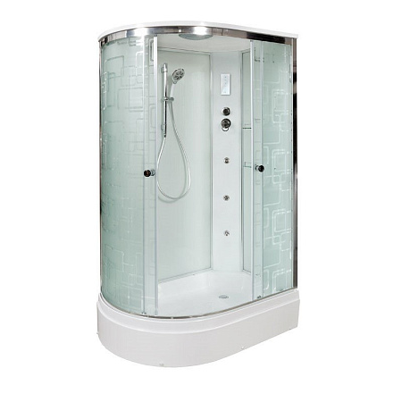 Душевая кабина Dto EM2712R (EM2712RGM+EL) 120x80 см с гидромассажем и электрикой