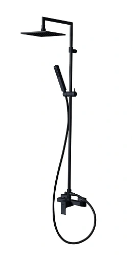 Душевая система CEZARES PORTA-CD-NOP с ручным и верхним душем, из нержавеющей стали, черный матовый Душевая система CEZARES PORTA-CD-NOP с ручным и верхним душем, из нержавеющей стали, черный матовый