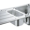 Кухонная мойка Grohe K500 из нержавеющей стали с корзинчатым вентилем, 31572SD0, левая/правая Кухонная мойка Grohe K500 из нержавеющей стали с корзинчатым вентилем, 31572SD0, левая/правая