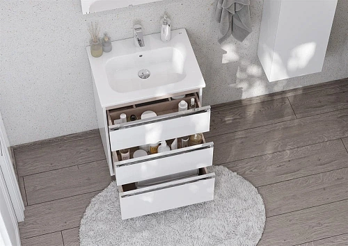 Тумба под раковину Roca The Gap 60 белый глянец 3 ящика A857404806 Тумба под раковину Roca The Gap 60 белый глянец 3 ящика A857404806