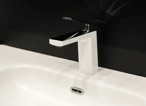 Смеситель для раковины Boheme Venturo белый-хром 371-W Смеситель для раковины Boheme Venturo белый-хром 371-W