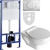 Комплект STWORKI Хедмарк Унитаз подвесной 3510 безободковый с микролифтом + Система инсталляции для 588942 Комплект STWORKI Хедмарк Унитаз подвесной 3510 безободковый с микролифтом + Система инсталляции для 588942