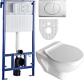 Комплект STWORKI Хедмарк Унитаз подвесной 3510 безободковый с микролифтом + Система инсталляции для 588942 Комплект STWORKI Хедмарк Унитаз подвесной 3510 безободковый с микролифтом + Система инсталляции для 588942