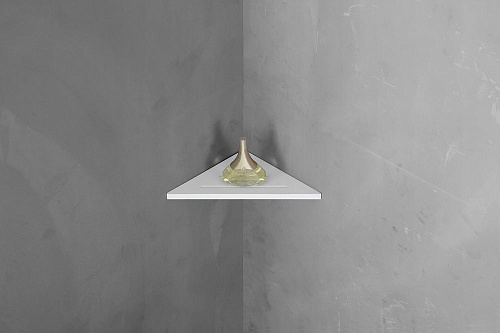 Полка ABBER Stein AS1652 угловая белая матовая Полка ABBER Stein AS1652 угловая белая матовая