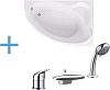 Картинка анонса товара «акриловая ванна aquanet mayorca 150x100 r (каркас + смеситель aquanet practic 2 af111-63b) 00204009 + 00161975 + 00216780»