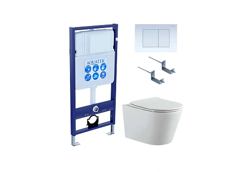 Комплект инсталляции Aquatek Standard INS-0000012 со звукоизоляцией кркпежомом KKI-0000002 клавишей смыва KDI-0000009 унитазом ВЕГА AQ1905-00 с сиденьем микролифт Set Aquatek ВЕГА-009 4в1 Комплект инсталляции Aquatek Standard INS-0000012 со звукоизоляцией кркпежомом KKI-0000002 клавишей смыва KDI-0000009 унитазом ВЕГА AQ1905-00 с сиденьем микролифт Set Aquatek ВЕГА-009 4в1