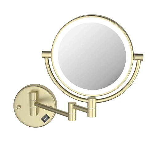 Зеркало косметическое Aquatek AQ4912BG золото шлифованное Зеркало косметическое Aquatek AQ4912BG золото шлифованное