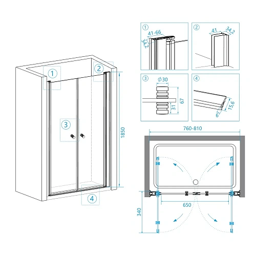 Душевая дверь RGW Passage PA-04 04080408-11 Душевая дверь RGW Passage PA-04 04080408-11