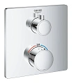Смеситель для душа GROHE Grohtherm термостатический, квадратная розетка, хром (24078000) Смеситель для душа GROHE Grohtherm термостатический, квадратная розетка, хром (24078000)