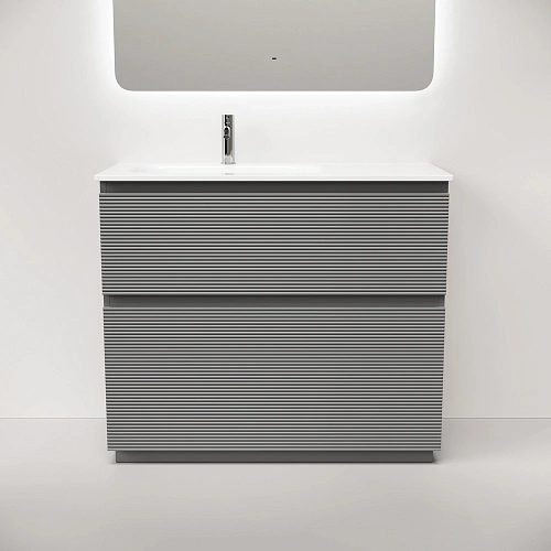 Тумба под раковину SANCOS Folk Floor FL100FLES левая 995х445х850 Ergraut soft, напольная Тумба под раковину SANCOS Folk Floor FL100FLES левая 995х445х850 Ergraut soft, напольная