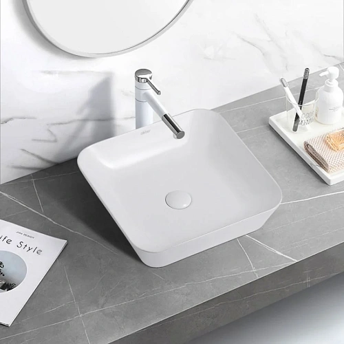 Раковина ABBER Rechteck AC2205 накладная, белая Раковина ABBER Rechteck AC2205 накладная, белая