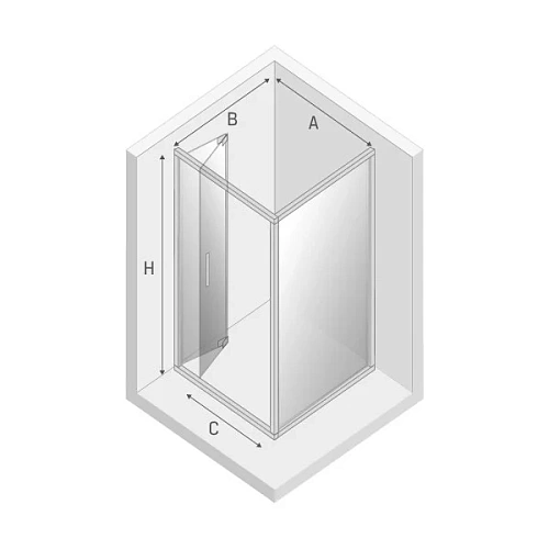 Душевой уголок NEW TRENDY ALTA 90x90x195 D-0088A/D-0079B (хром) Душевой уголок NEW TRENDY ALTA 90x90x195 D-0088A/D-0079B (хром)