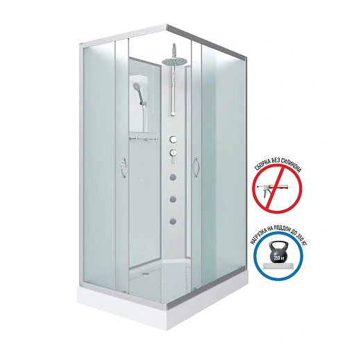 Душевая кабина Niagara Classic NG-43185-14QBKTG (1100х800х2100) низкий поддон (13см) стекло матовое 431853QBKTG Душевая кабина Niagara Classic NG-43185-14QBKTG (1100х800х2100) низкий поддон (13см) стекло матовое 431853QBKTG