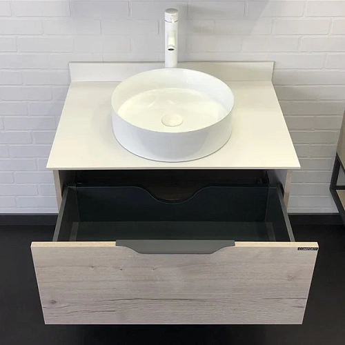 Тумба с раковиной Comforty Порто-75 00-00009321 дуб дымчатый с белой столешницей c раковиной Comforty 9110 Тумба с раковиной Comforty Порто-75 00-00009321 дуб дымчатый с белой столешницей c раковиной Comforty 9110