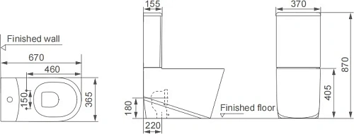 Унитаз напольный STWORKI HDC527P 587149 компакт с сиденьем Унитаз напольный STWORKI HDC527P 587149 компакт с сиденьем