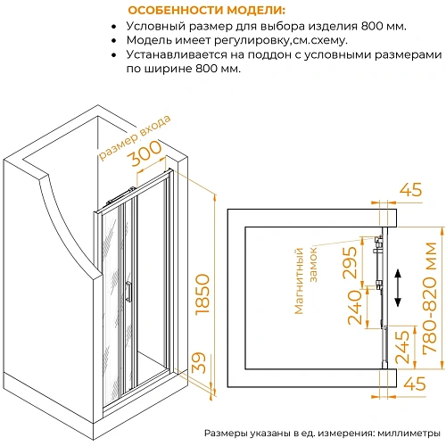 Душевая дверь RGW Classic CL-111 800 мм Easy Clean хром 410911108-11 Душевая дверь RGW Classic CL-111 800 мм Easy Clean хром 410911108-11
