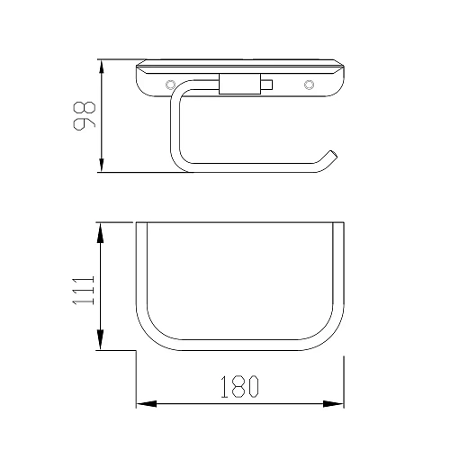 Держатель туалетной бумаги с полкой для телефона ABBER Nord AA1530NG никель Держатель туалетной бумаги с полкой для телефона ABBER Nord AA1530NG никель