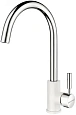Смеситель для кухни Paulmark Holstein белый-хром, Ho212063-WHCR Смеситель для кухни Paulmark Holstein белый-хром, Ho212063-WHCR