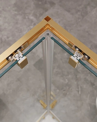 Душевой уголок CEZARES MOLVENO-AH-21-100+20-C-BORO-IV цвет профиля брашированное золото стекло прозрачное 1200x1000 мм Душевой уголок CEZARES MOLVENO-AH-21-100+20-C-BORO-IV цвет профиля брашированное золото стекло прозрачное 1200x1000 мм