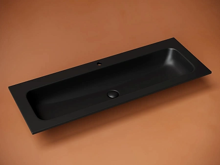 Раковина Ceramica Nova Grace CN7017MB накладная, c одним отверстием под смеситель 1210x457x137 мм, черный матовый Раковина Ceramica Nova Grace CN7017MB накладная, c одним отверстием под смеситель 1210x457x137 мм, черный матовый