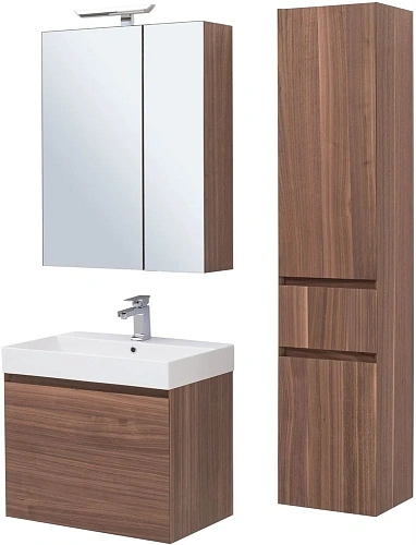 Зеркальный шкаф Aquanet Нью-Йорк 70 орех 00203952 Зеркальный шкаф Aquanet Нью-Йорк 70 орех 00203952