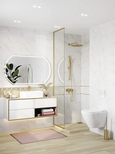 Вставка Cersanit Omnia узоры белый 20x44 OM2G051 Вставка Cersanit Omnia узоры белый 20x44 OM2G051