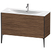 Картинка анонса товара «тумба под раковину duravit xviu xv43040b221 подвесная 121 см орех/черный»