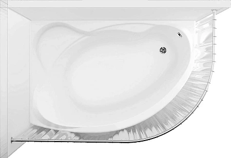 Карниз для ванны Aquanet Mayorca полукруглый 150х100 00162369 Карниз для ванны Aquanet Mayorca полукруглый 150х100 00162369