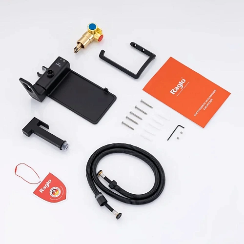 Гигиенический душ Raglo R51.55.06 встраиваемый, черный Гигиенический душ Raglo R51.55.06 встраиваемый, черный