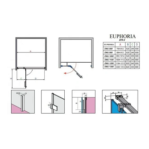 Душевая дверь Radaway Euphoria 383016-01L 120 см L Душевая дверь Radaway Euphoria 383016-01L 120 см L