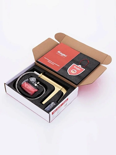 Смеситель для раковины Raglo R07.10.03 монолитный, сатин золотой Смеситель для раковины Raglo R07.10.03 монолитный, сатин золотой